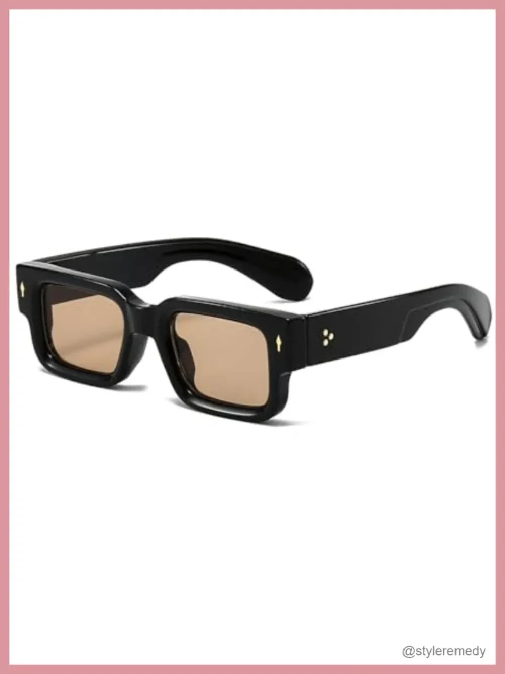 Thick Frame Square Sunglasses for Women Men Chunky Rectangle UV400 Protection